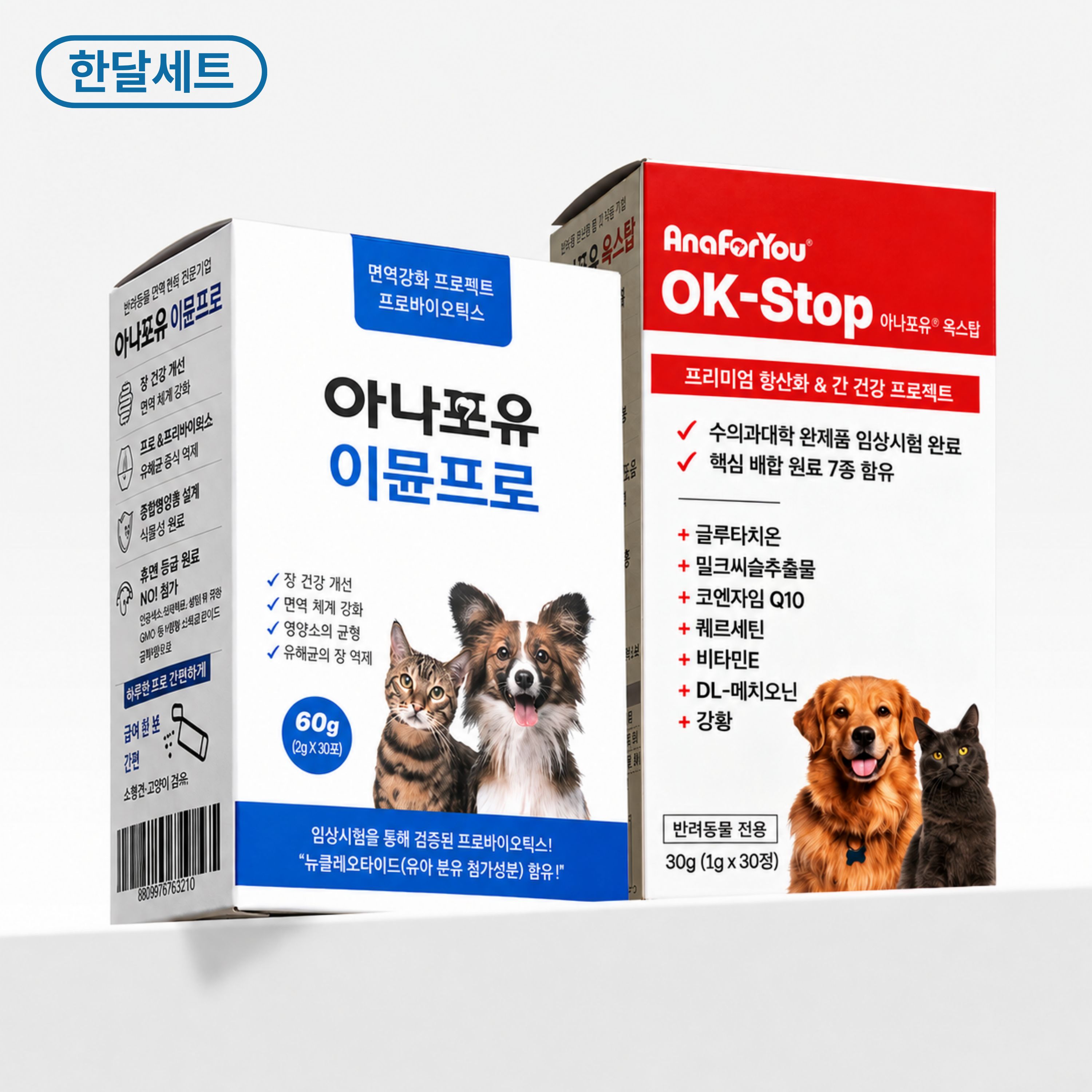 아나포유 유산균 항산화제 한 달 세트 강아지 고양이