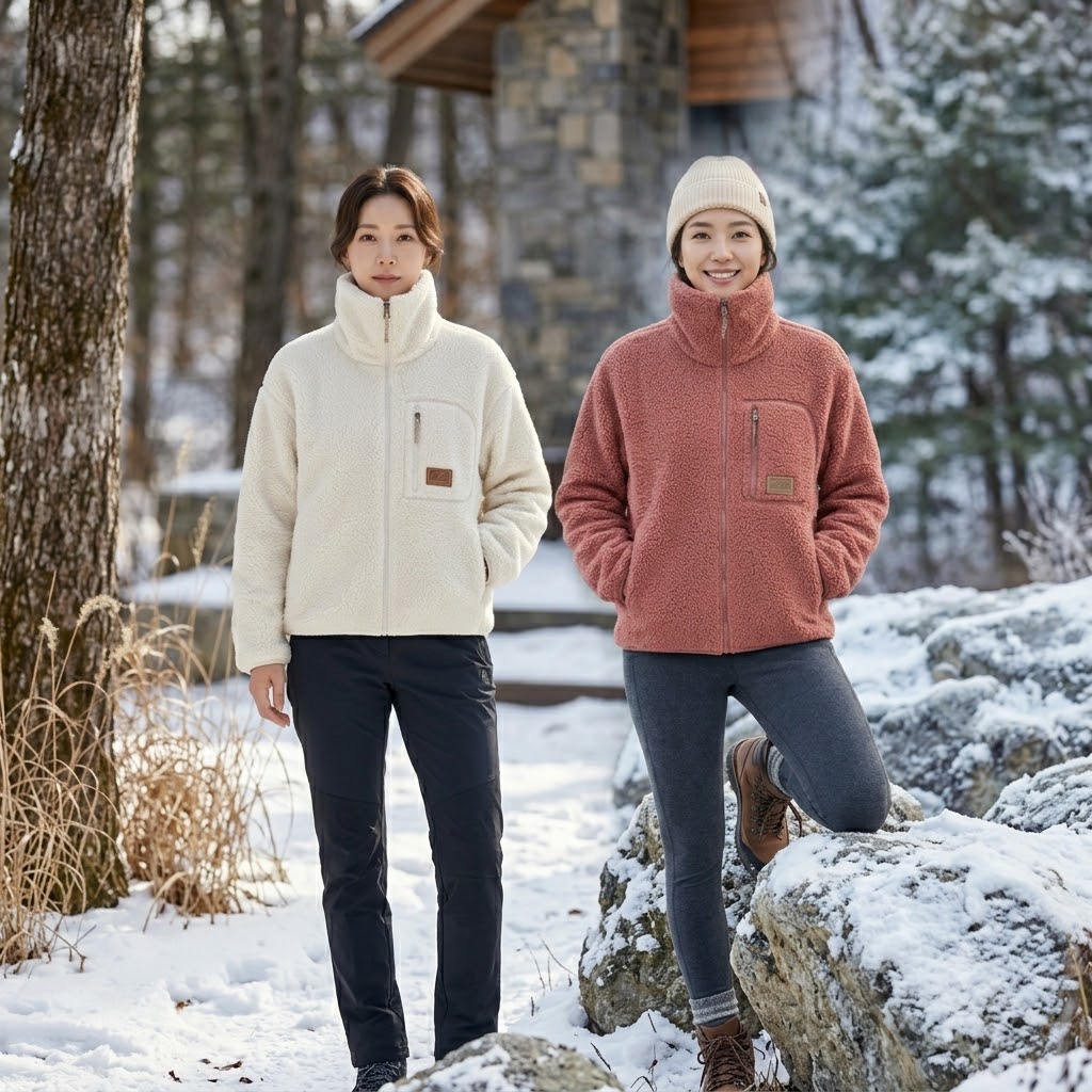 네파 여자 겨울 아웃도어룩 보온 부드러운 본딩 리사이클 플리스 자켓 - 상세 이미지 2