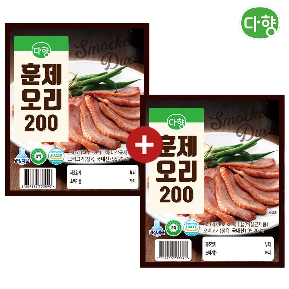 다향 오리고기 훈제 슬라이스 오리 200g 400g 600g - 상품 이미지
