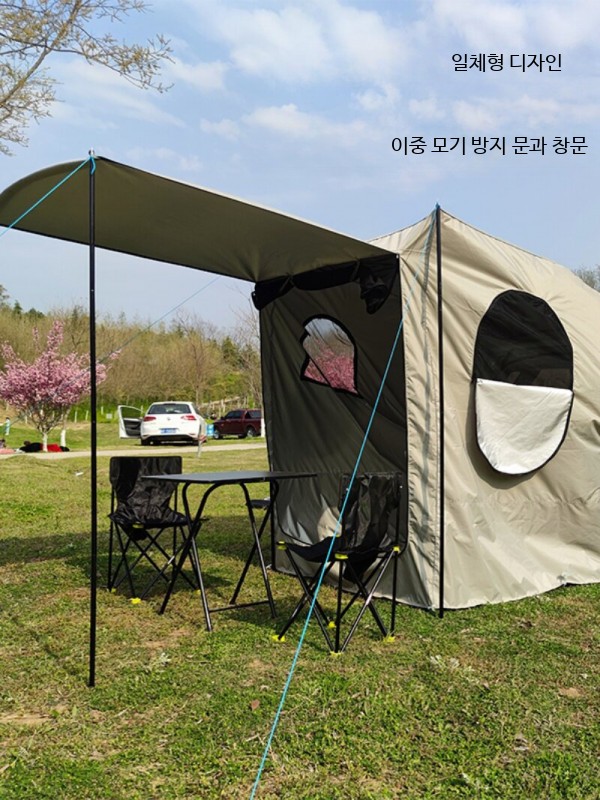 차량용 트렁크 도킹텐트 차박 후면 자동차 텐트 야외 그늘막 쉘터 휴대용 차량 - 상세 이미지 3