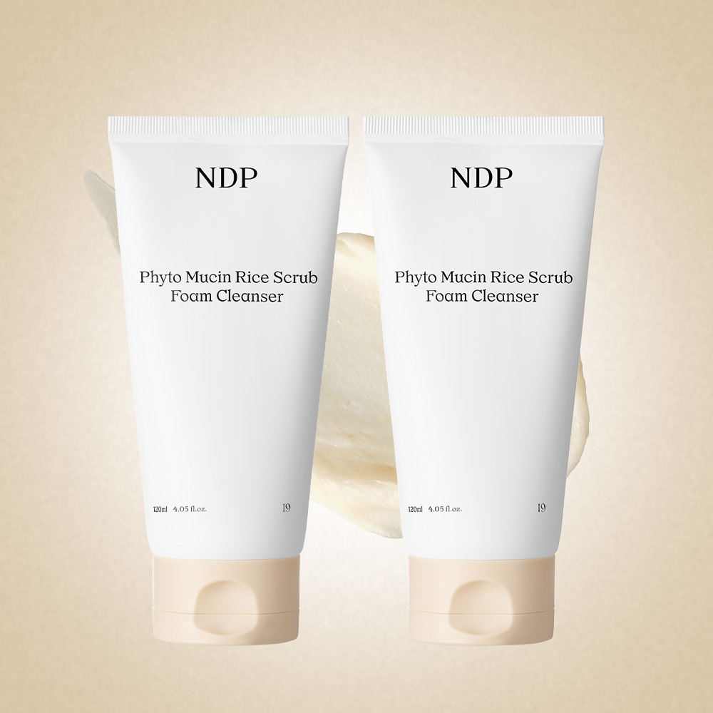 엔디피 NDP 피토뮤신 쌀 스크럽 저자극 클렌징 폼 120ml 2개 세트 - 상품 이미지