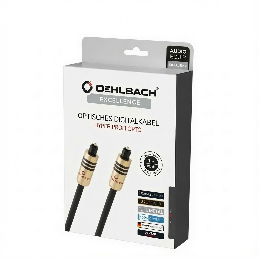 Oehlbach 오엘바흐 HYPER PROFI OPTO 옵티컬 케이블 1M, 2M (D1C6081, D1C6082) - 상품 이미지