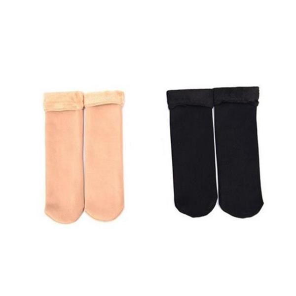 부드러운 겨울 기모 양말 데일리 여성 기모 양말 도톰한 보온 - 상품 이미지