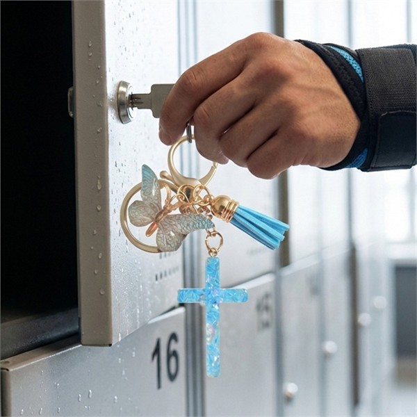 태슬 자동차 키링 나비 가방 키링 십자가 악세사리 열쇠고리 - 상품 이미지