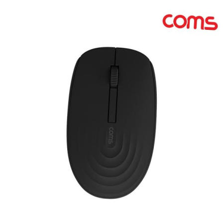 Coms 무소음 무선 옵티컬 마우스 Black 좌우대칭형 2.4GHz
