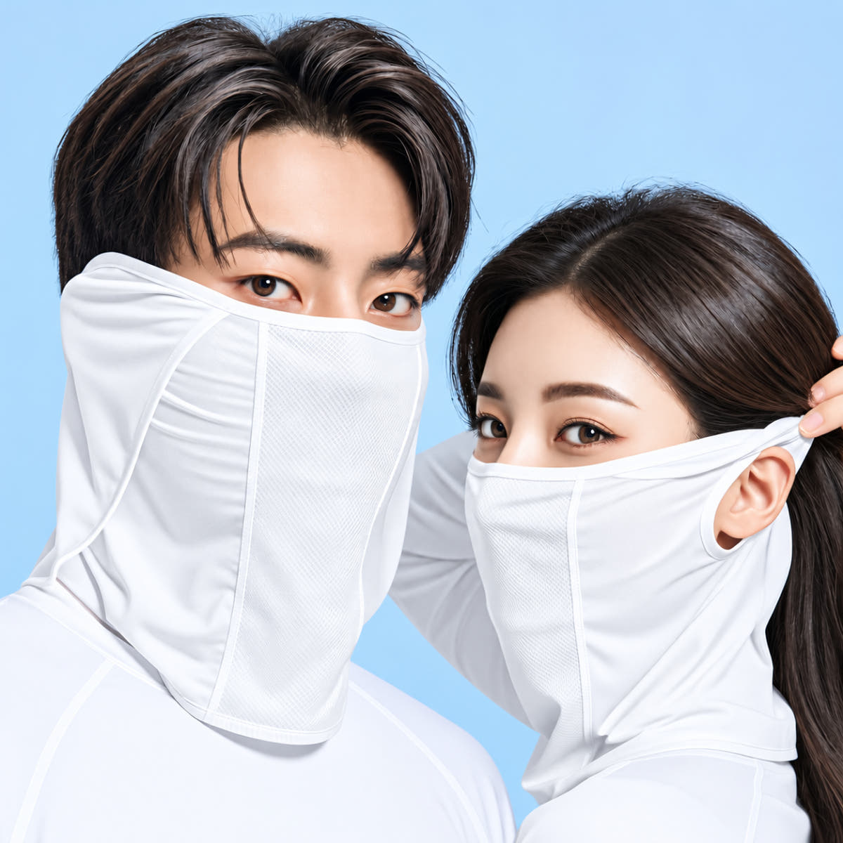 다인누리 가드맨 자외선차단마스크 귀덮개 화이트 S