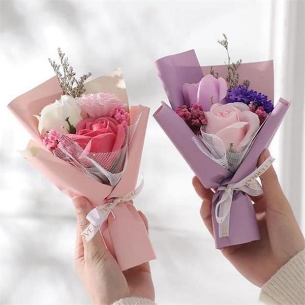 카네이션 비누 꽃다발 장미 비누 꽃 선물 어버이 스승의날 - 상품 이미지