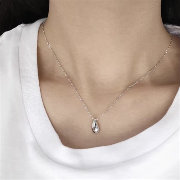 심플 여성 물방울 목걸이 데일리 여성 드롭 목걸이 펜던트 선물 - 상품 이미지