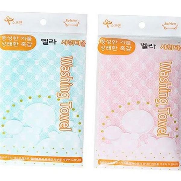 부드러운 목욕 타월 4P 거품 목욕 용품 타월 샤워용 욕실 - 상품 이미지