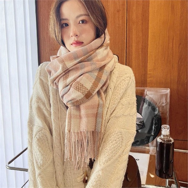 클래식 여성 체크 목도리 캐주얼 머플러 따뜻한 겨울 - 상품 이미지
