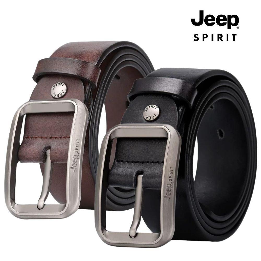 JEEP 38mm 남성 소가죽 벨트 스티지 합금버클 비즈니스 남자혁대 허리띠 - 메인 이미지