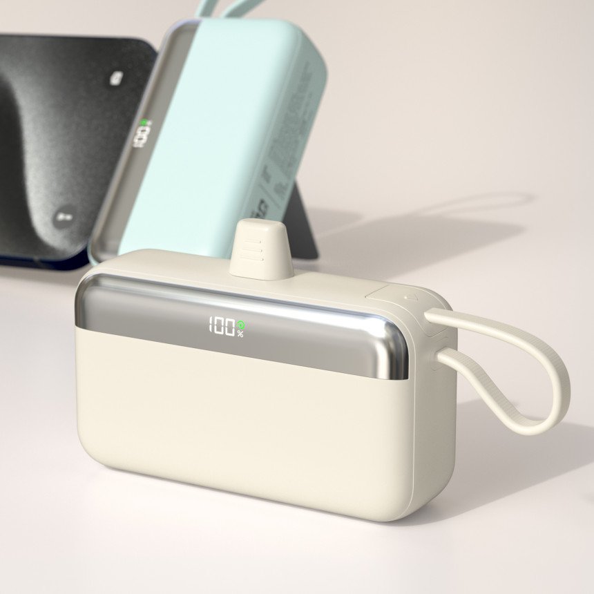 이어맥 팬톤 미니 도킹형 C타입 고속충전 반고체 보조배터리 10000mAh 22.5W 사진 3