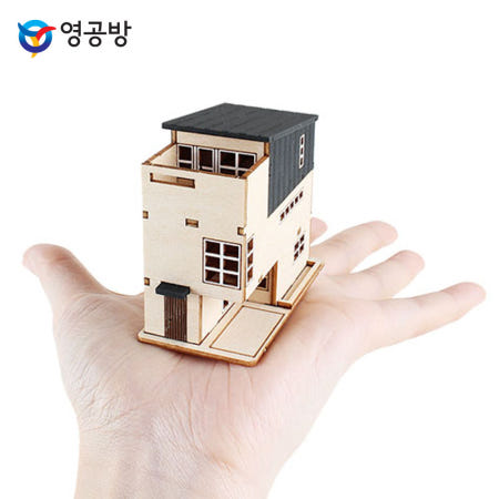 금방상점 미니 협소주택 YM575 미니어처하우스 조립키트 나무입체퍼즐