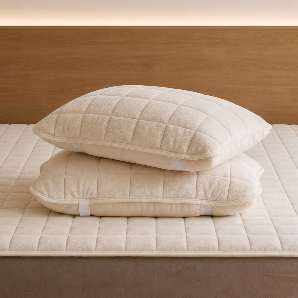 1+1 베네베딩 5도업 발열 장모 극세사 밴드형 베개커버 40x60 이미지 3