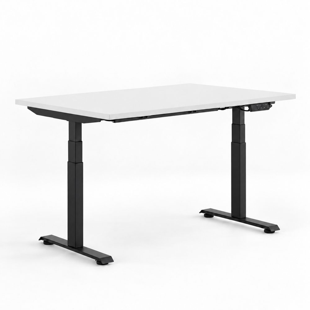 티에스퍼니처 라이즈 모션데스크 높이조절 전동책상 스텐딩 1400x600mm, 화이트+라운드/화이트 이미지 3