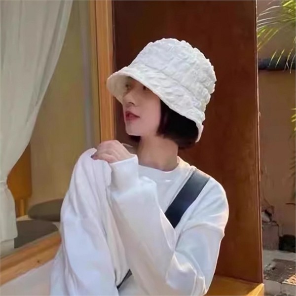 접이식 여성 버킷 햇 모자 휴대용 여성 벙거지 모자 데일리 - 메인 이미지