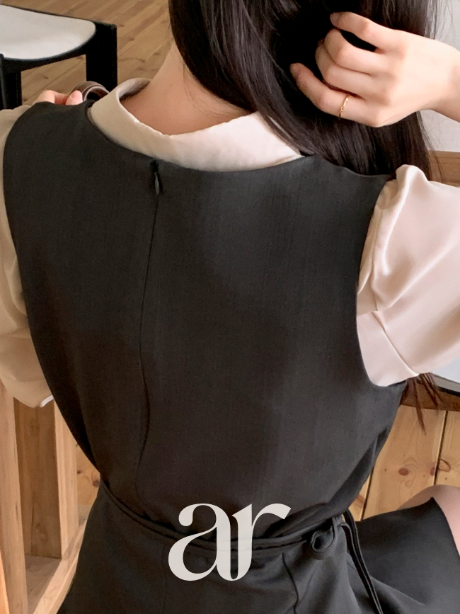 (국내제작) 랩스커트 레이어드 미니 롱 뷔스티에 원피스 op16443 상품 이미지