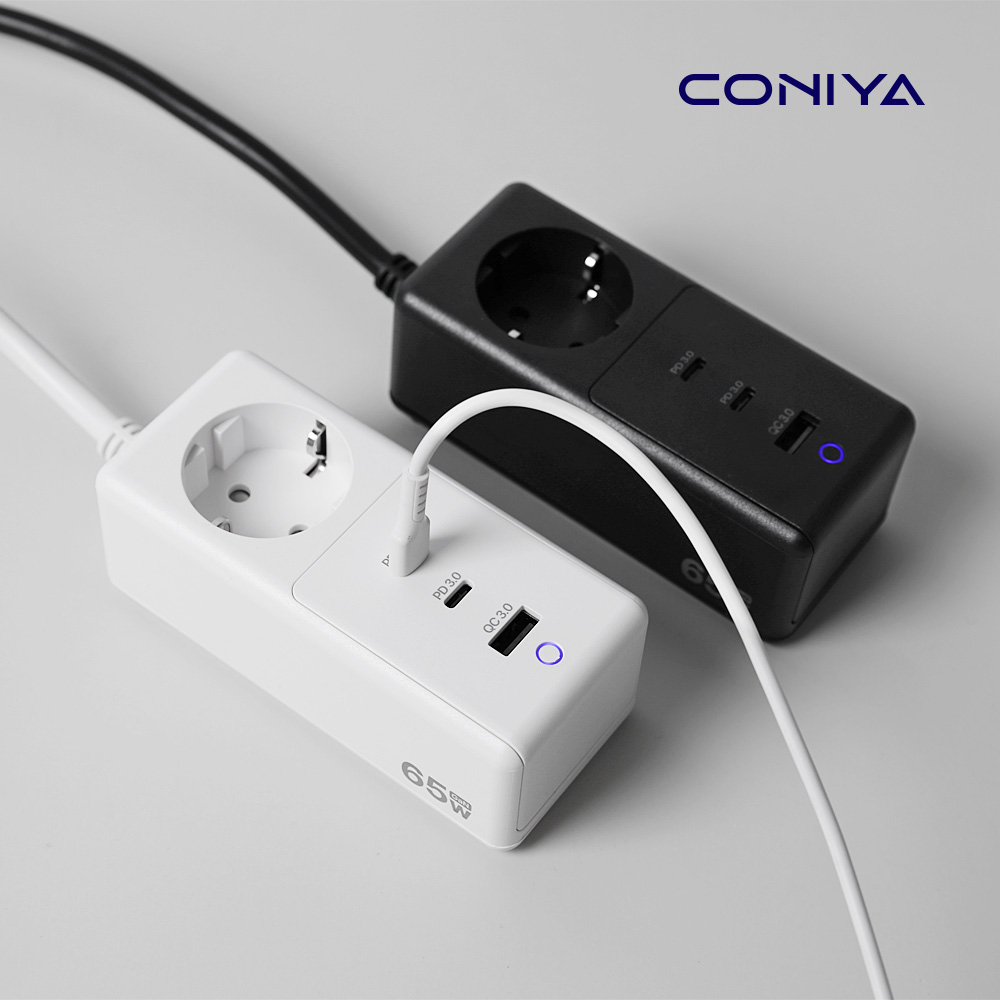 코니야 1구 USB 콘센트 올인원 멀티탭 C타입 GaN65W 초고속충전 4000W
