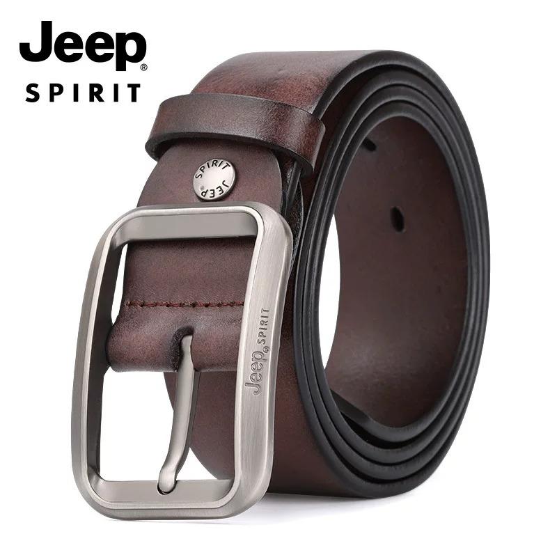 JEEP 38mm 남성 소가죽 벨트 스티지 합금버클 비즈니스 남자혁대 허리띠 - 상세 이미지 2