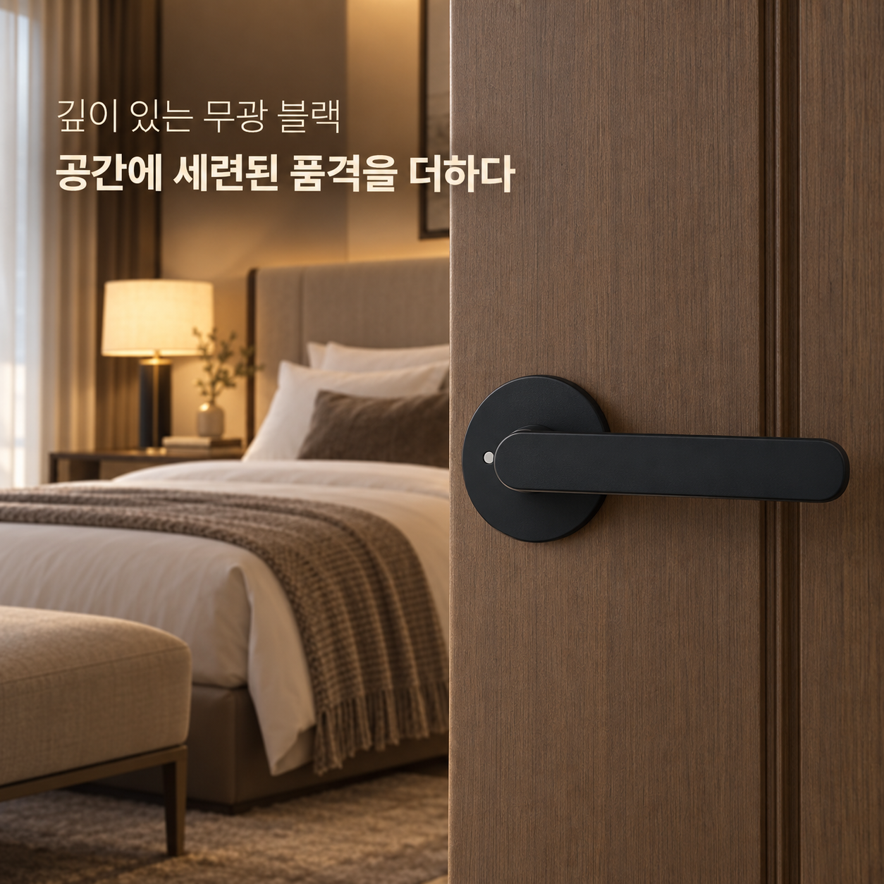 100% 국산 항균 목문레버 도체201 녹 변색에 강한 목문 레버 도어락 시공편리 이미지 2
