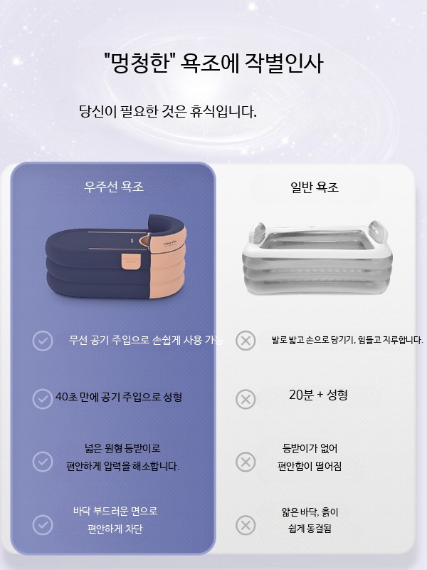 성인용 이동식 에어욕조 1인 전신 반신욕 목욕통 휴대용 - 상세 이미지 4