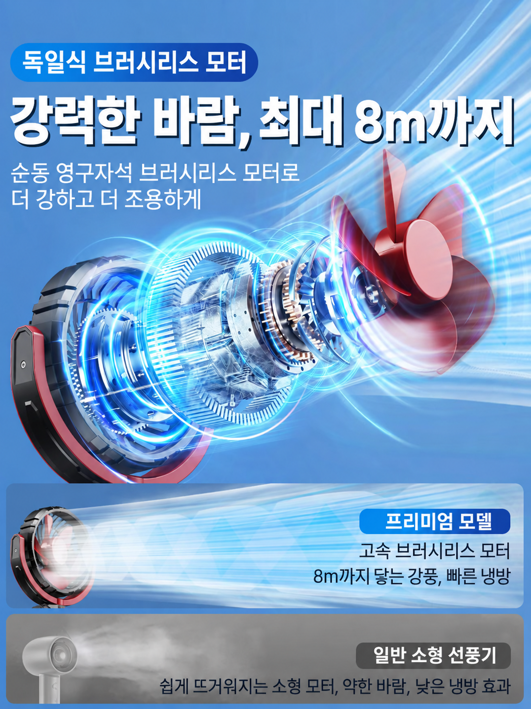 차량쿨링팬 조수석선풍기 모닝 호환 캐스퍼선풍기 버스 이미지 6