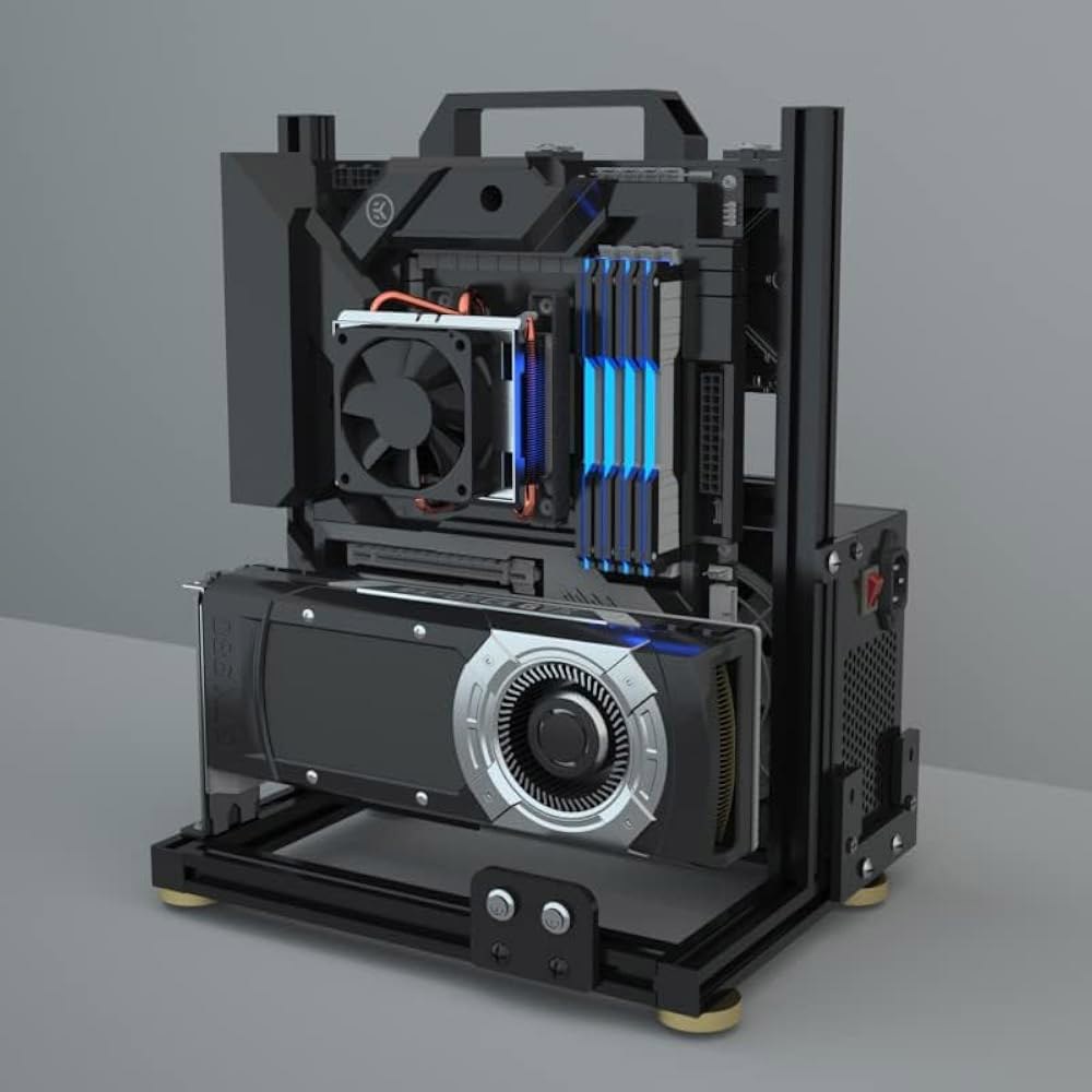 PC 크리에이티브 조립 프레임 테스트 벤치, 케이스, 알루미늄 메인보드 DIY 컴퓨터 오픈 ITX MATX/EATX 랙, 에어 케이스 섀시(MATX) ATX ITX 상품 이미지