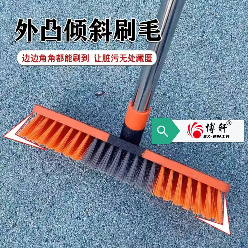 긴 손잡이 스테인리스 철솔 바닥 욕실 타일 주방 마당 청소용 - 상세 이미지 4