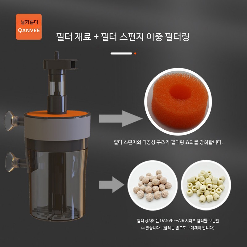어항 측면 스펀지 여과기 소형 미니 물 정화 필터 - 상세 이미지 3