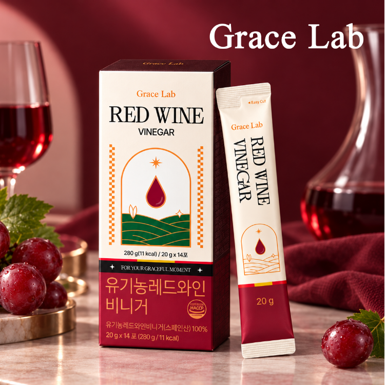 그레이스랩 유기농 레드와인 비니거 100% 레와비 발효식초 20g 14포, 1개 - 상품 이미지
