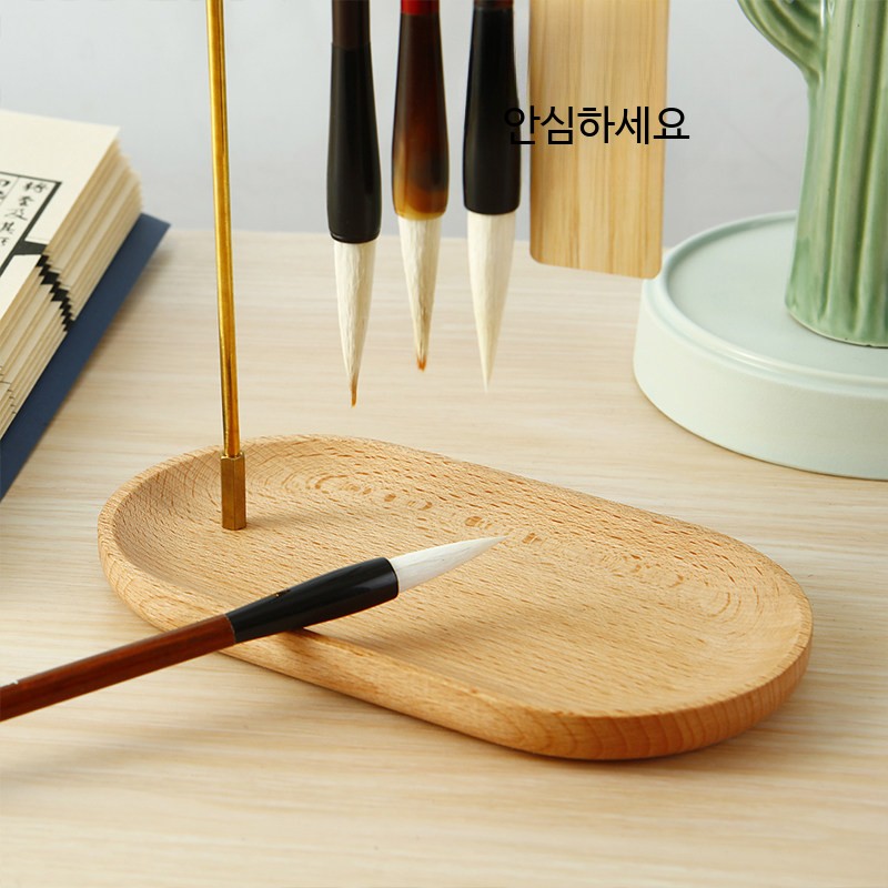 원목 붓걸이 붓꽂이 서예붓 캘리그라피붓 동양화붓 보관용 거치대 - 상세 이미지 4