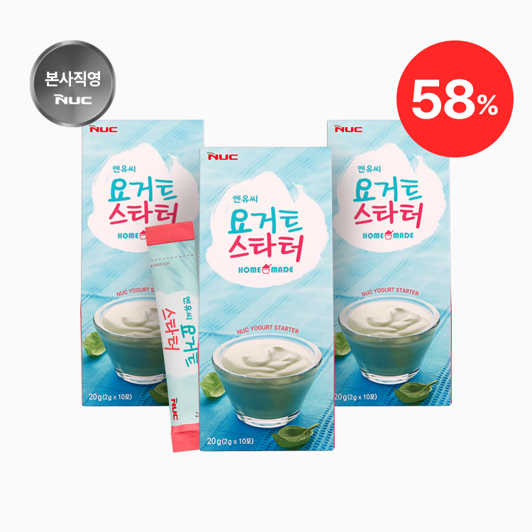 엔유씨 요거트 스타터 파우더 그릭 두유 10포 3박스