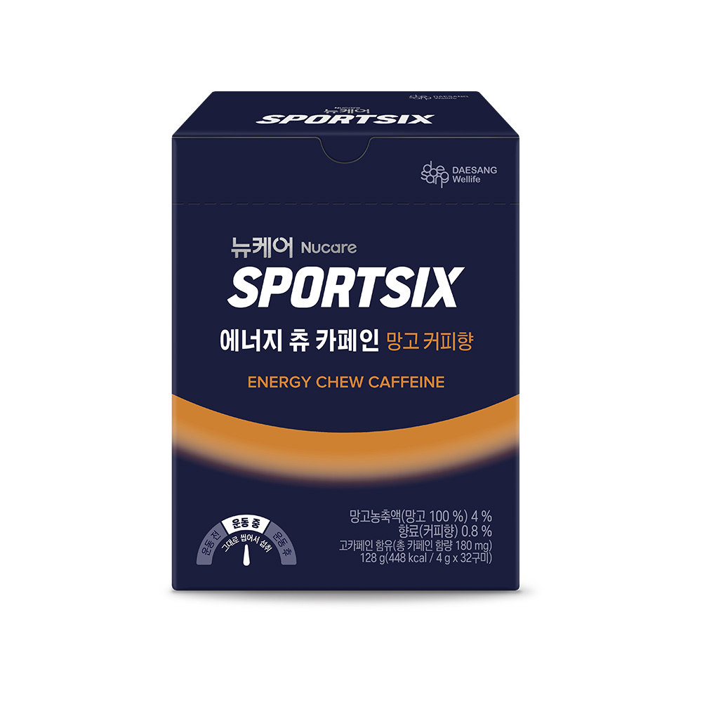 뉴케어 스포식스 에너지 츄 젤 구미, 32개입 망고 커피향, 128g, 1개 이미지 7