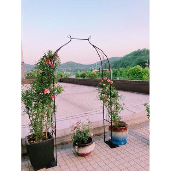 넝쿨지지대 철제스탠드 프레임 울타리 아치형 장미 테라스 80cm - 상세 이미지 3