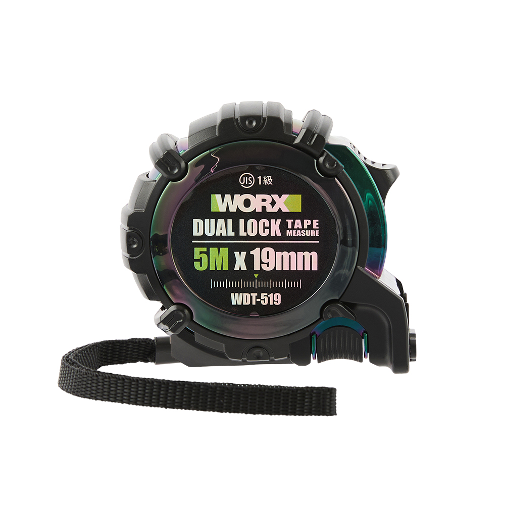 웍스 듀얼락 줄자 5mx19mm 단면 WDT-519 - 상품 이미지