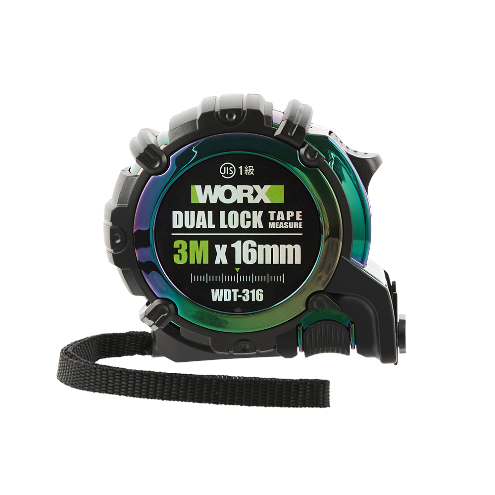 웍스 듀얼락 줄자 3mx16mm 단면 WDT-316 - 상품 이미지