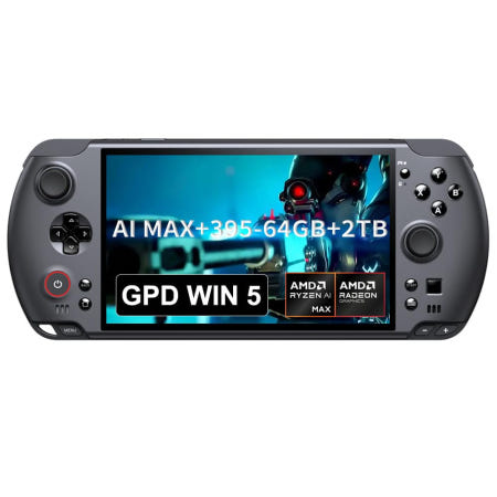 [해외]GPD Win 5 [AMD AI Max+ 39532GB+2TB] 7인치 120Hz 디스플레이 미니 핸드헬드 11 PC 게임 콘솔 탈착식 배터리 AL MAX 39532GB+2