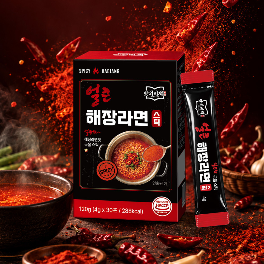 맛의비책 얼큰 해장라면 스틱 120g, 1개 상품 이미지