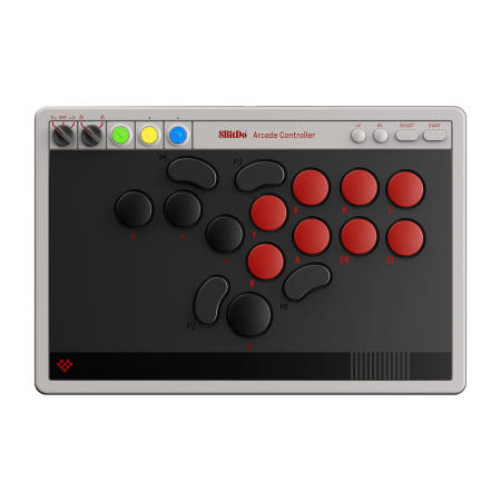 [해외]8BitDo 스위치 및 윈도우용 올버튼 아케이드 컨트롤러 N 에디션 레버리스 의 정밀도 저프로파일 리니어 4개 프로그래밍 가능 버튼 핫스왑 PCB 초슬림 N Edition