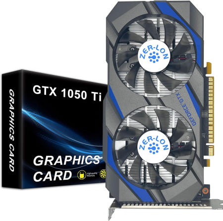 [해외]ZERLON GeForce GTX 1050 Ti Gaming 그래픽 카드 4GB GDDR5 128bit 1291MHz DP HDMI DVI 출력 G GTX 1050 Ti 4