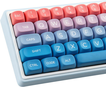 [해외]TYRIXKI PBT 키캡 143키 MOA 프로파일 귀여운 무지개 염료 승화 페어리 테일즈 세트 체리 게이트론 MX 스위치용 커스텀 기계식 키보드 Fairy Tales