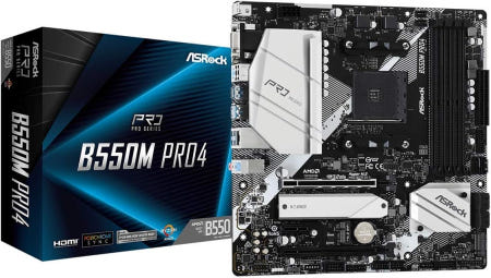 [해외]ASRock B550M PRO4는 3세대 AMD AM4 RyzenTM 및 향후 프로세서를 지원하는 메인보드입니다 B550M PRO4