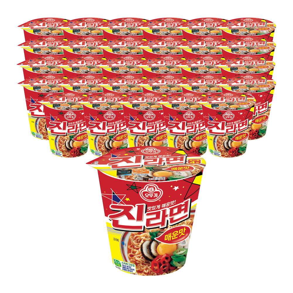 오뚜기 진라면 매운맛 컵라면 소컵 65g, 30개 상품 이미지