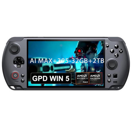 [해외]GPDBRANDSTORE GPD Win 5 휴대용 핸드헬드 게임 콘솔 7 터치스크린 1920X1080 미니 노트북 UMPC 11 C AMD Ryzen AI Max+ 395