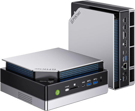 [해외]GMKtec AI 미니 PC 라이젠 Al Max+ 395 (최대 5.1GHz) 64GB LPDDR5X 8000MHz (8GB 8) 2TB PCIe 64GB+2TB I EVO
