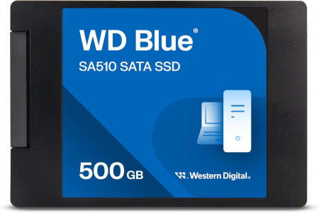 [해외]웨스턴 디지털 500GB WD Blue SA510 SATA 내부 솔리드 스테이트 드라이브 SSD III 6 Gb/s 2.5/7mm 최대 560 MB/s 500GB