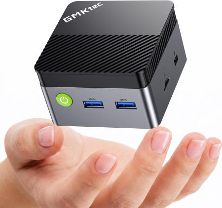 [해외]GMKtec G5S 미니 PC 인텔 셀러론 N5095 (최대 2.9GHz) 8GB LPDDR4 128GB SSD 듀얼 HDMI 2.0 4K 출력 8GB+128GB Black