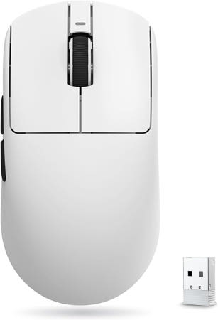 [해외]ATK VXE 드래곤플라이 R1 S 무선 게이밍 마우스 화이트 55g 경량 Xhero Al 센서 최대 15000 DPI 1K 폴링 레이트 150시간 배터리 White R1