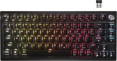 [해외]코르세어 K65 플러스 무선 75 RGB 핫스왑 기계식 게이밍 키보드 – 사전 윤활 된 MLX 퓨전 택타일 스위치 이중 레이어 소음 감소 PBT 키캡 QWERTY Compa