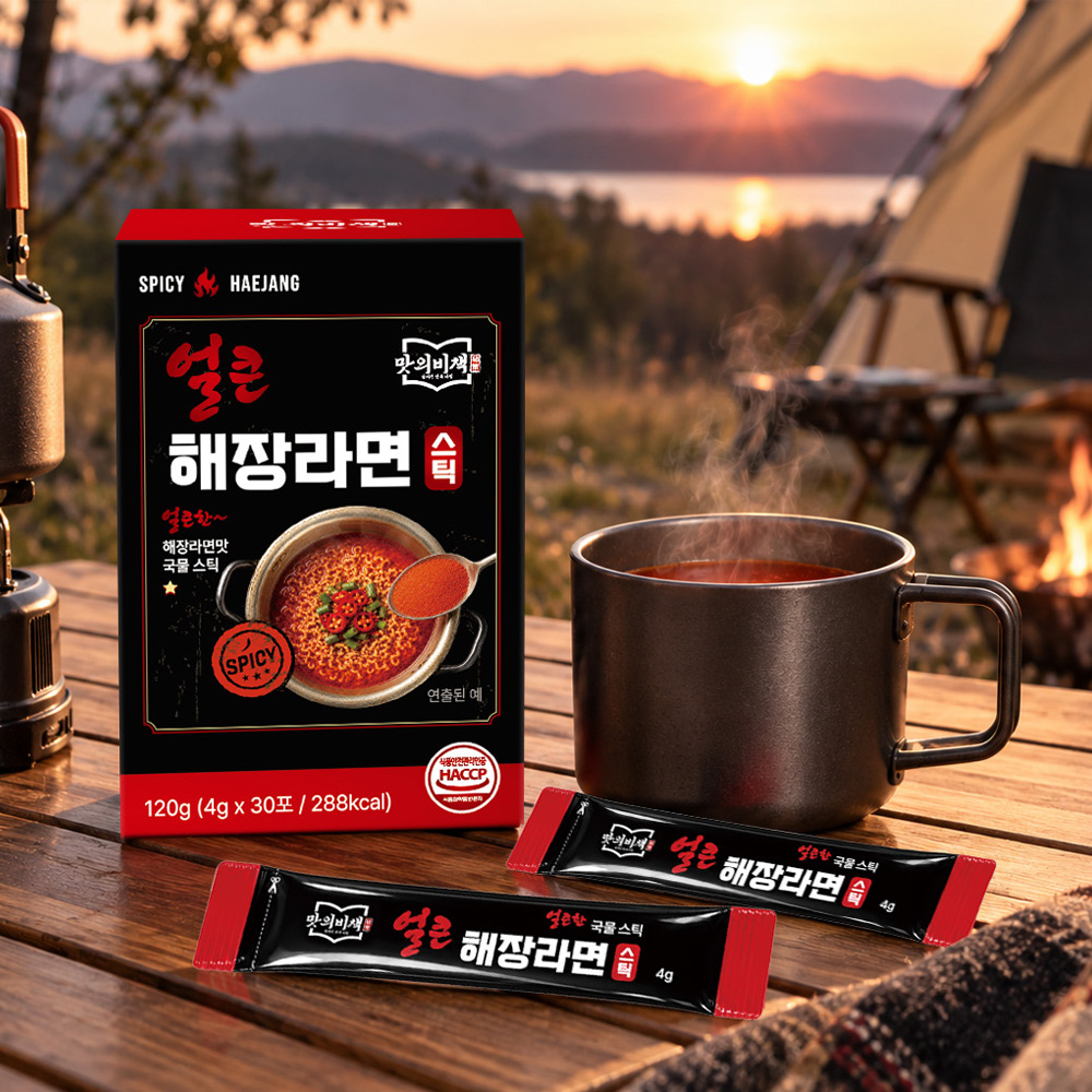 맛의비책 얼큰 해장라면 스틱 120g, 1개 상품 이미지